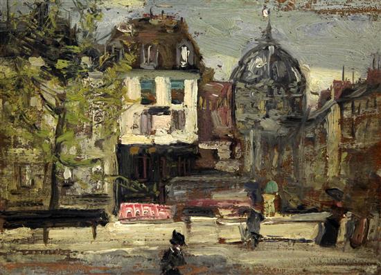 Alexander Jamieson (1873-1937) Sketch of Paris looking towards the Sacré Coeur 5 x 7in., unframed